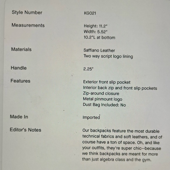 Kate Spade New York ♠️ Staci Medium Dome Back-back with Gold Zipper KG021 - Picture 9 of 16